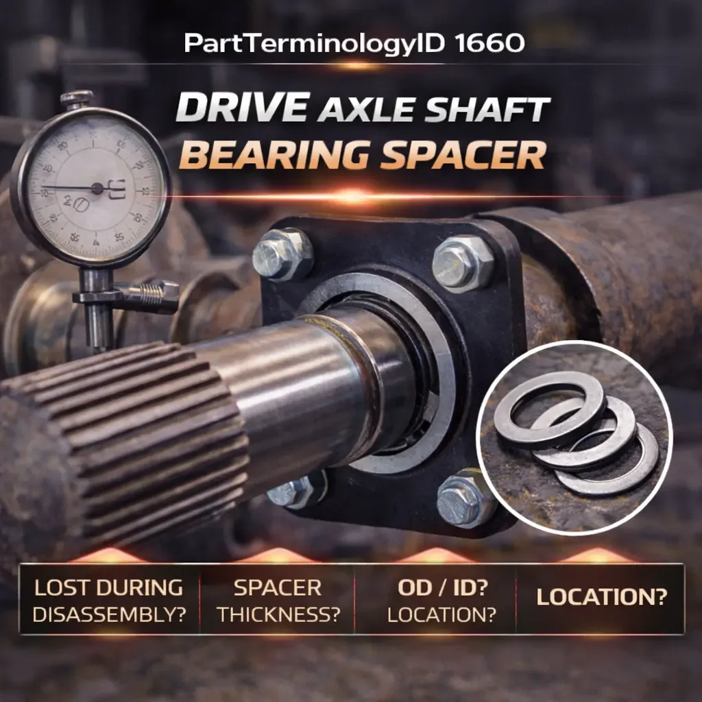 PartTerminologyID 1660 Drive Axle Shaft Bearing Spacer