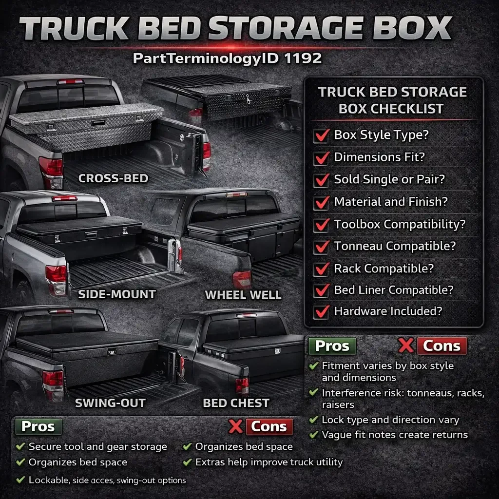 PartTerminologyID 1192 Truck Bed Storage Box