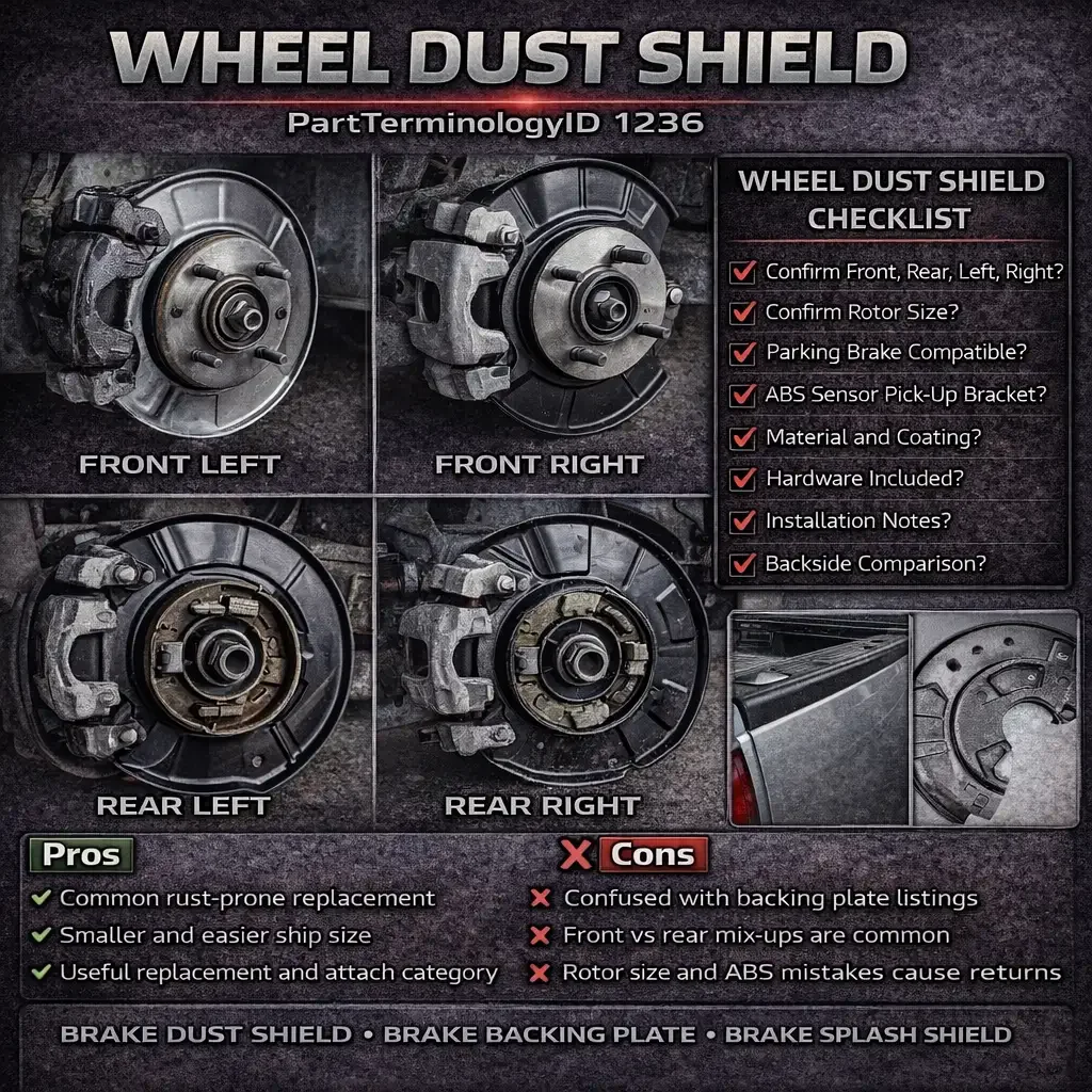 PartTerminologyID 1236 Wheel Dust Shield