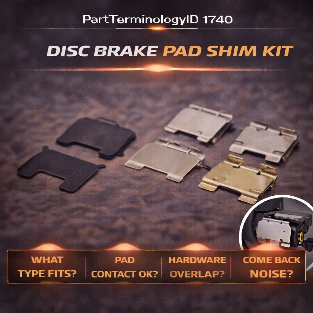 PartTerminologyID 1740 Disc Brake Pad Shim Kit