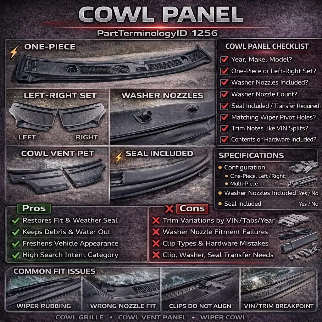 PartTerminologyID 1256 Cowl Panel