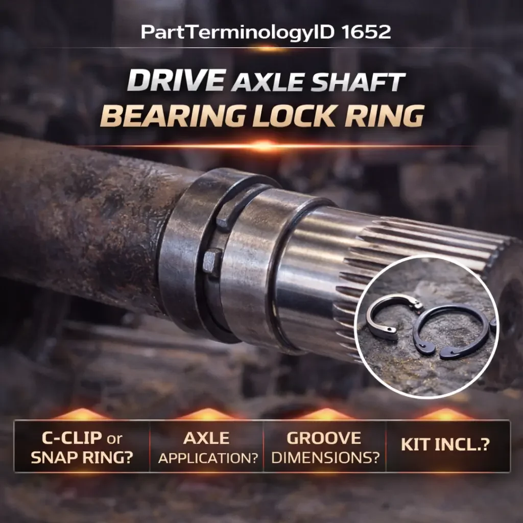 PartTerminologyID 1652 Drive Axle Shaft Bearing Lock Ring