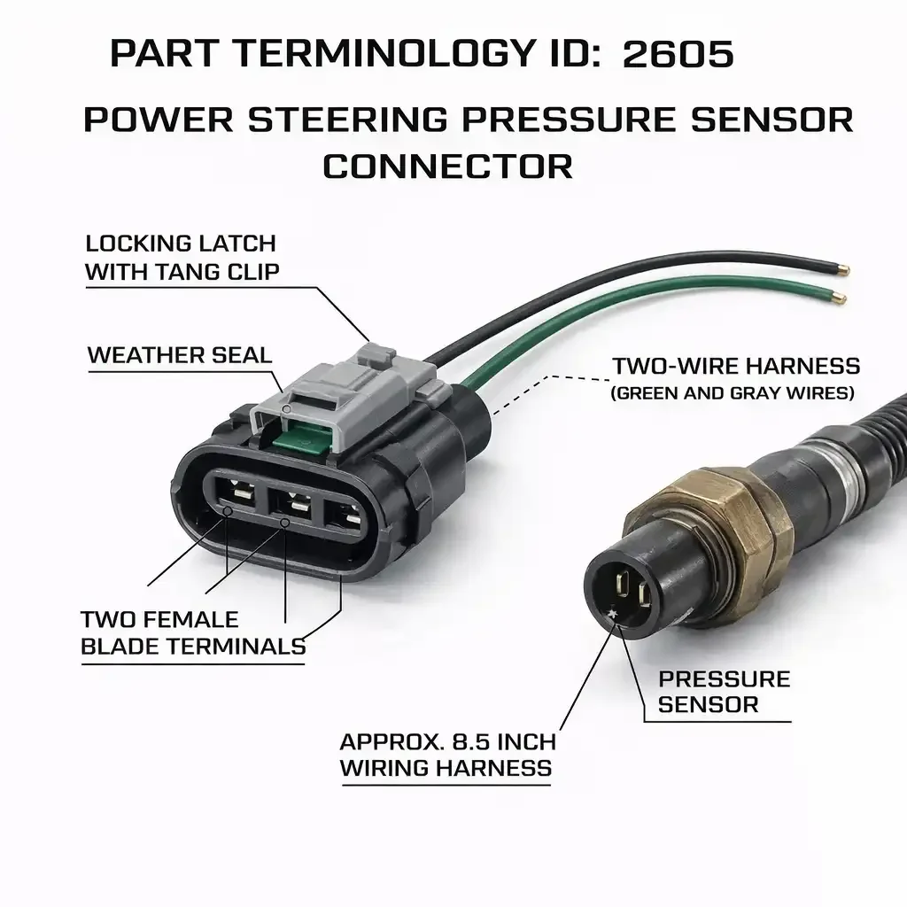 PartTerminologyID 2605 Power Steering Pressure Sensor Connector