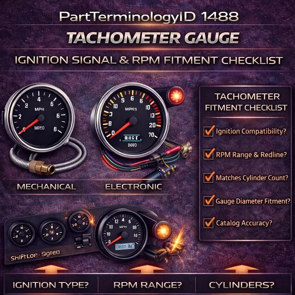 PartTerminologyID 1488 Tachometer Gauge