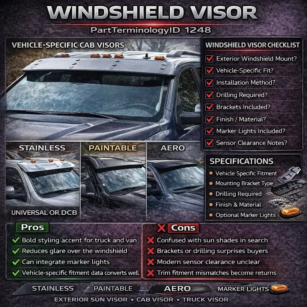 PartTerminologyID 1248 Windshield Visor