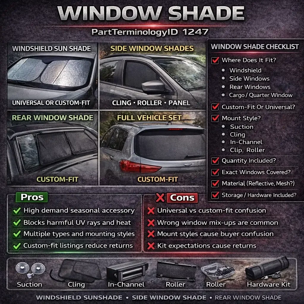 PartTerminologyID 1247 Window Shade