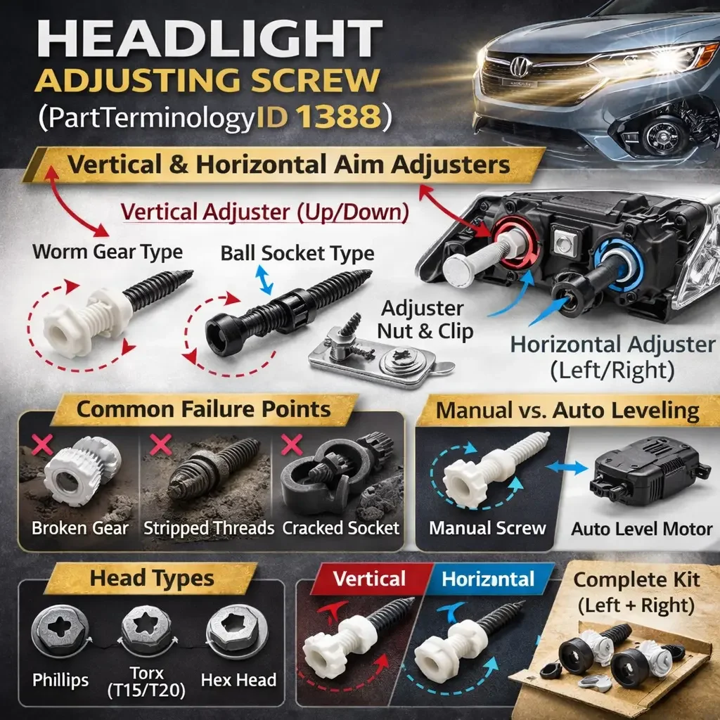 PartTerminologyID 1388 Headlight Adjusting Screw