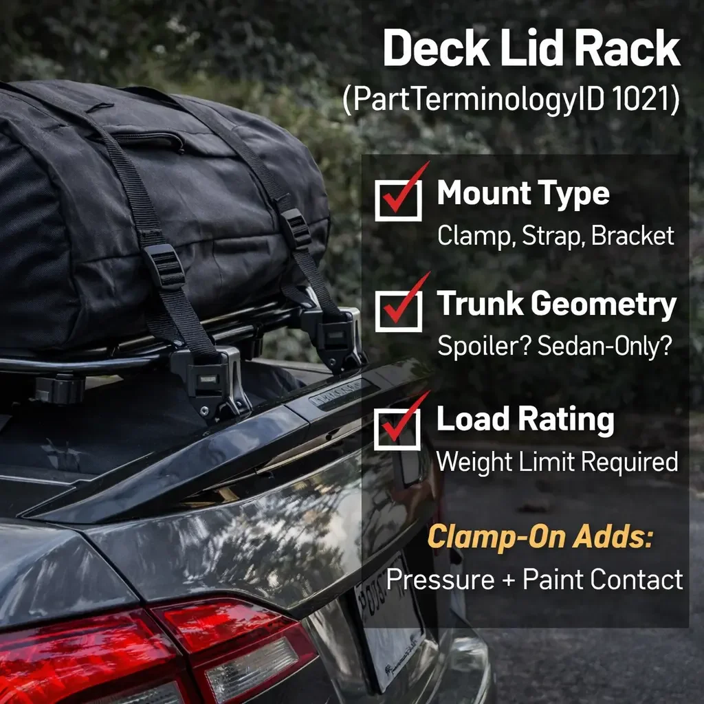 PartTerminologyID 1021 Deck Lid Rack