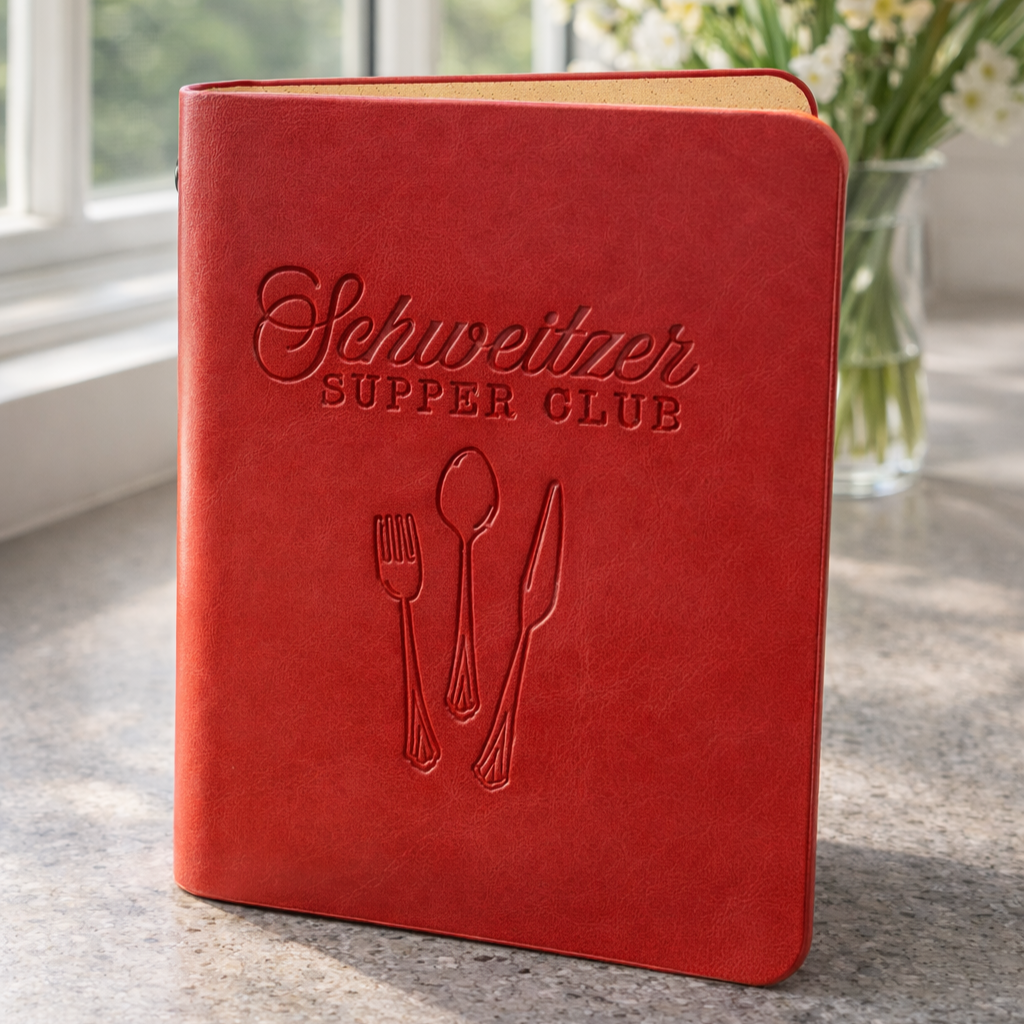 Hand-Stamped Leather Recipe Book