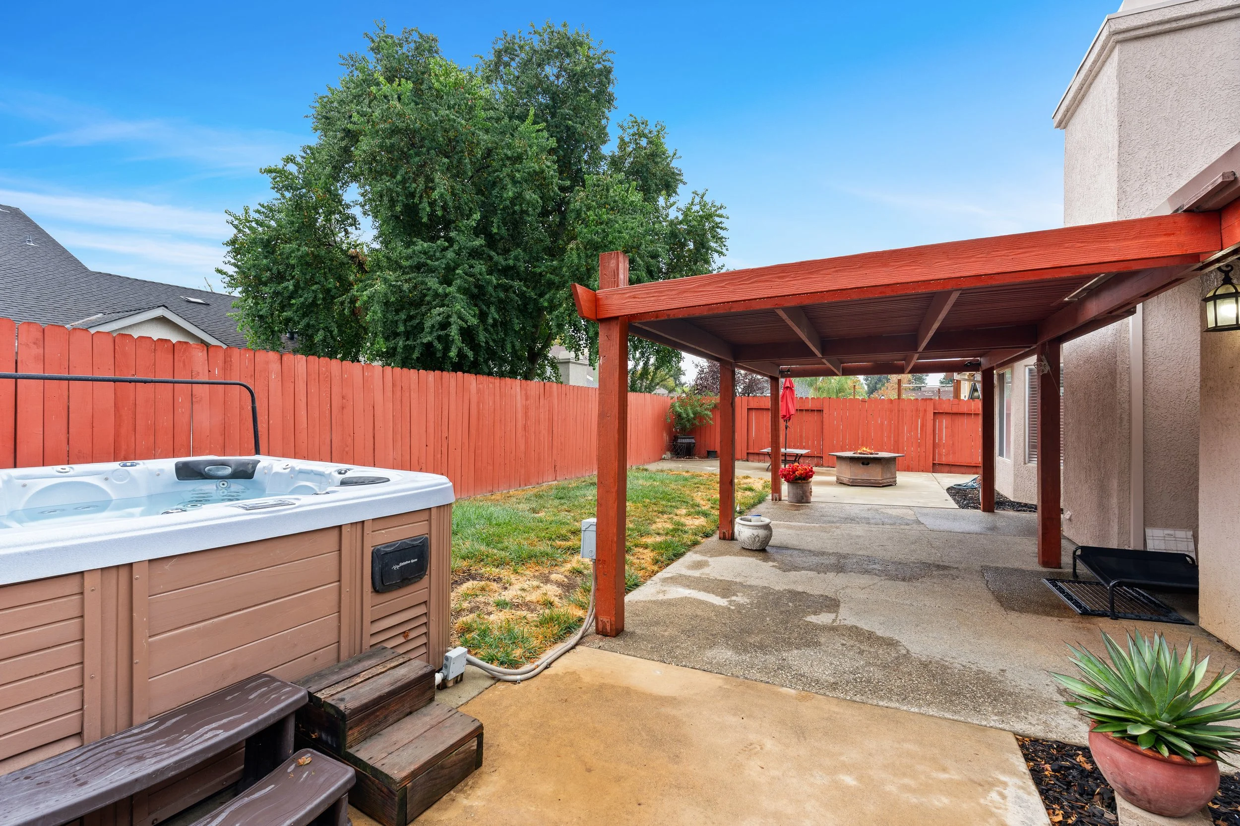 Backyard and Spa