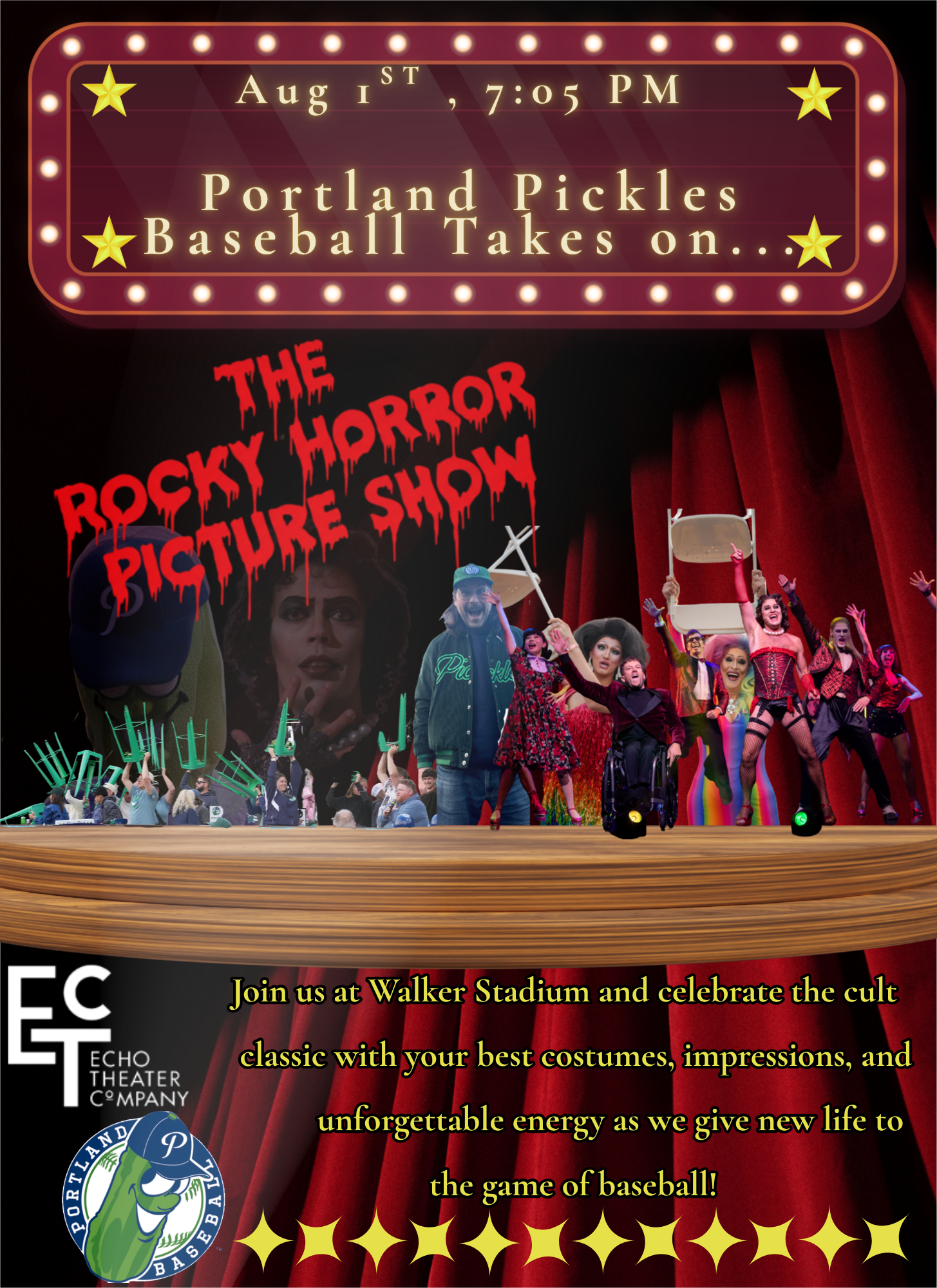 Theater Poster for "Rocky Horror Picture Show" Night