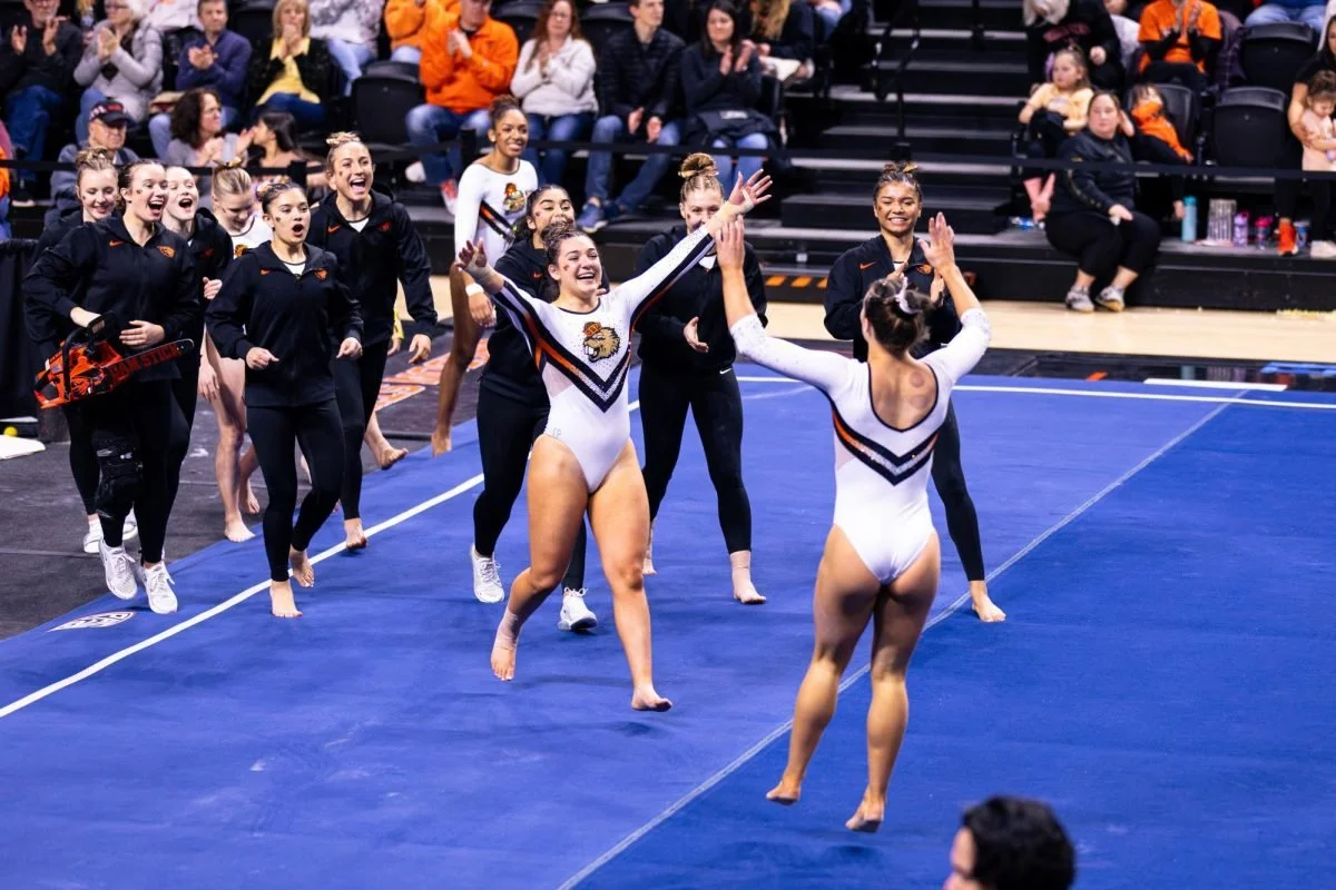Oregon State gymnastics season ends with flips, turns