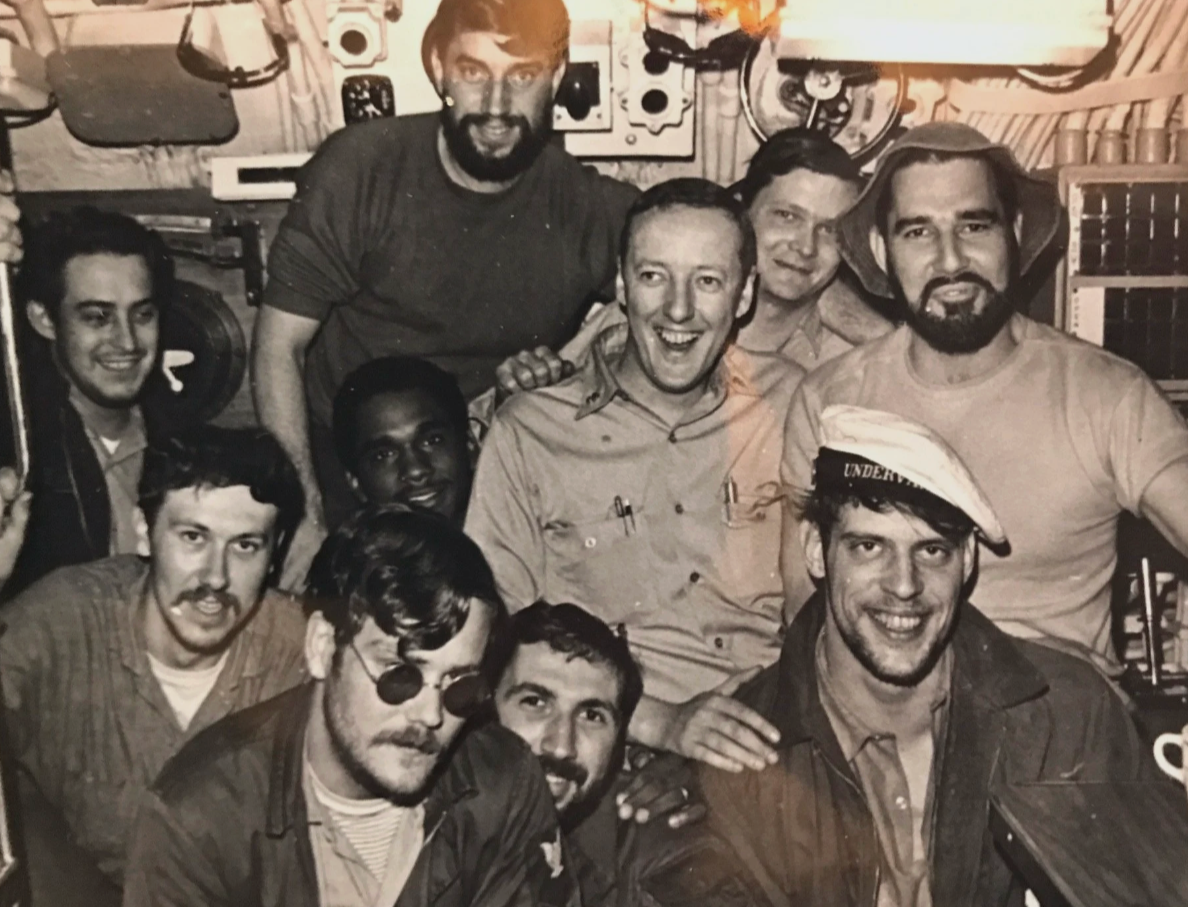 John Ranelli and USS Jallao submarine crew