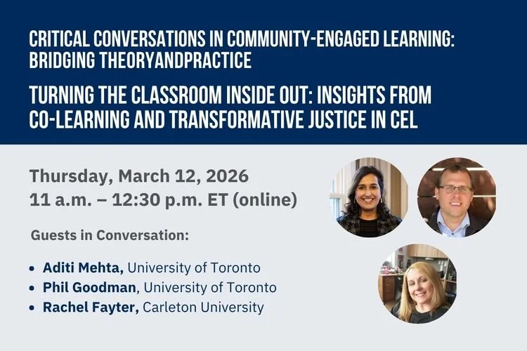Critical Conversations in CEL: Bridging Theory and Practice II - Turning the Classroom Inside Out: Insights from Co-Learning and Transformative Justice in CEL