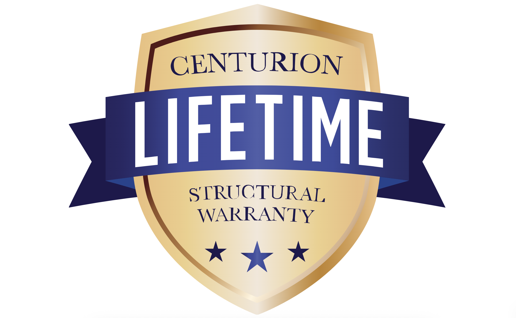 Centurion Lifetime structural warranty badge.