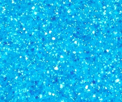 Close-up of blue glitter particles