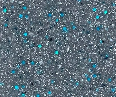 Storm Grey pool finish offering a classic gray-blue tone with modern reflective diamond gelcoat effect.