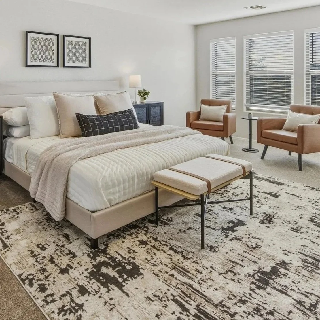 Professionally staged living room in a Phoenix home designed to attract buyers