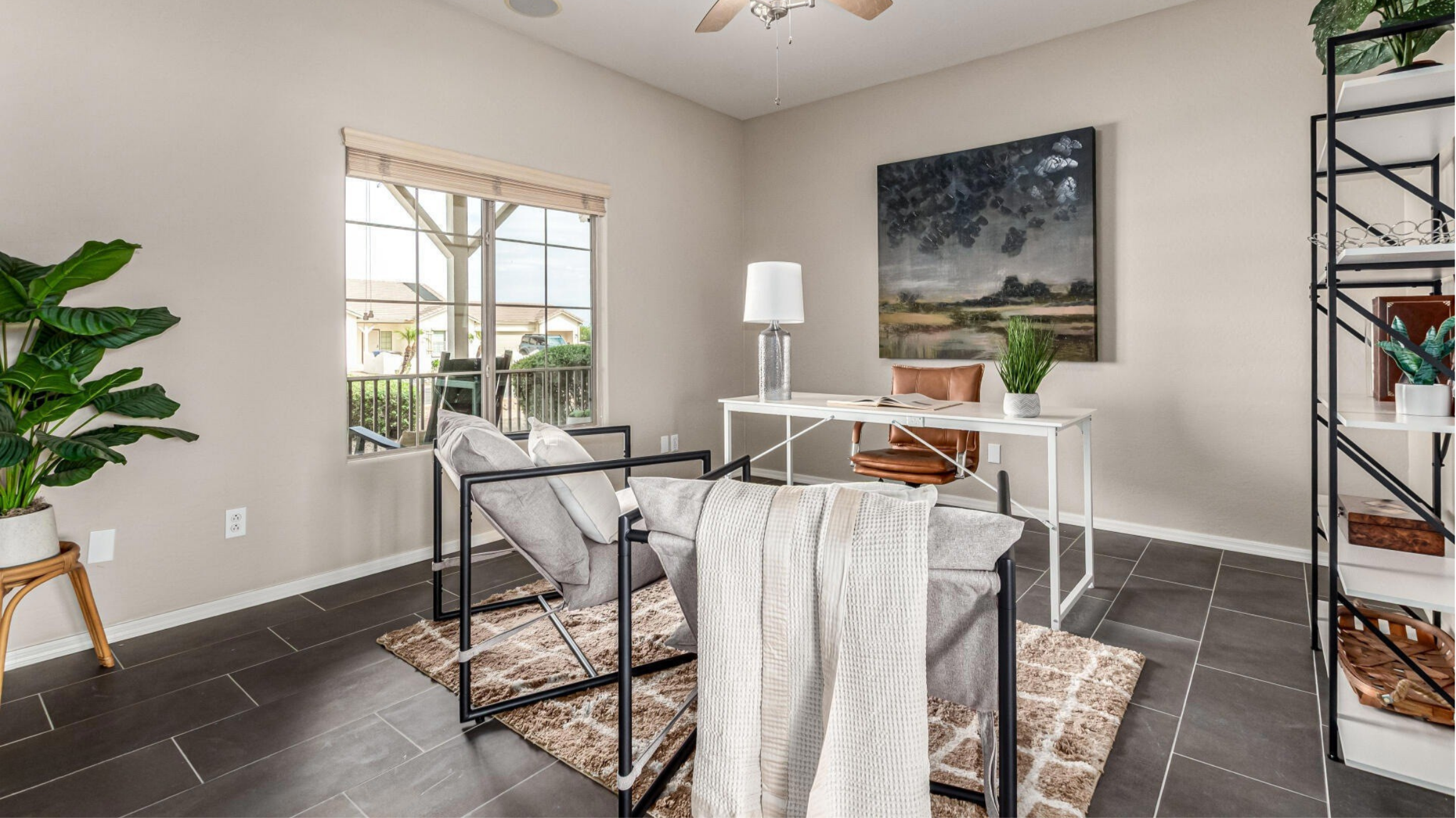 Staged home office in a Queen Creek listing for remote work appeal