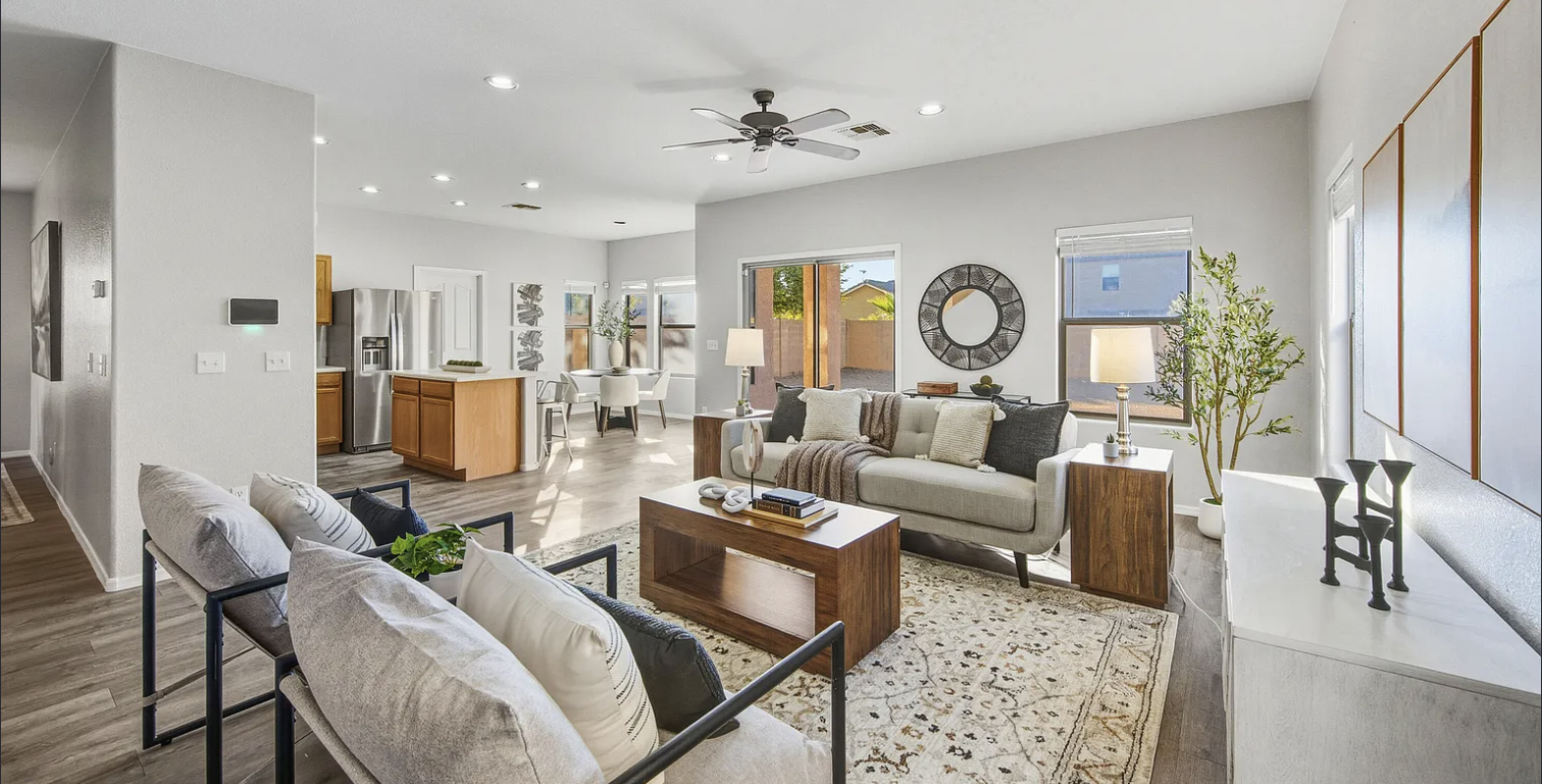 Before and after staging for a Chandler real estate listing