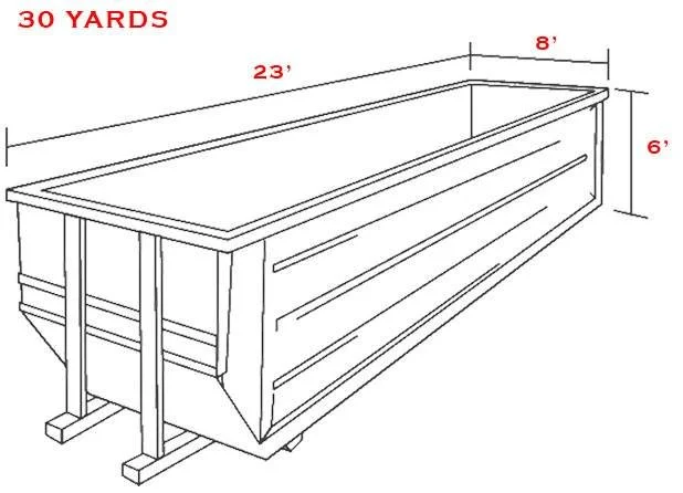 30 Cubic Yard Dumpster – 4 Ton