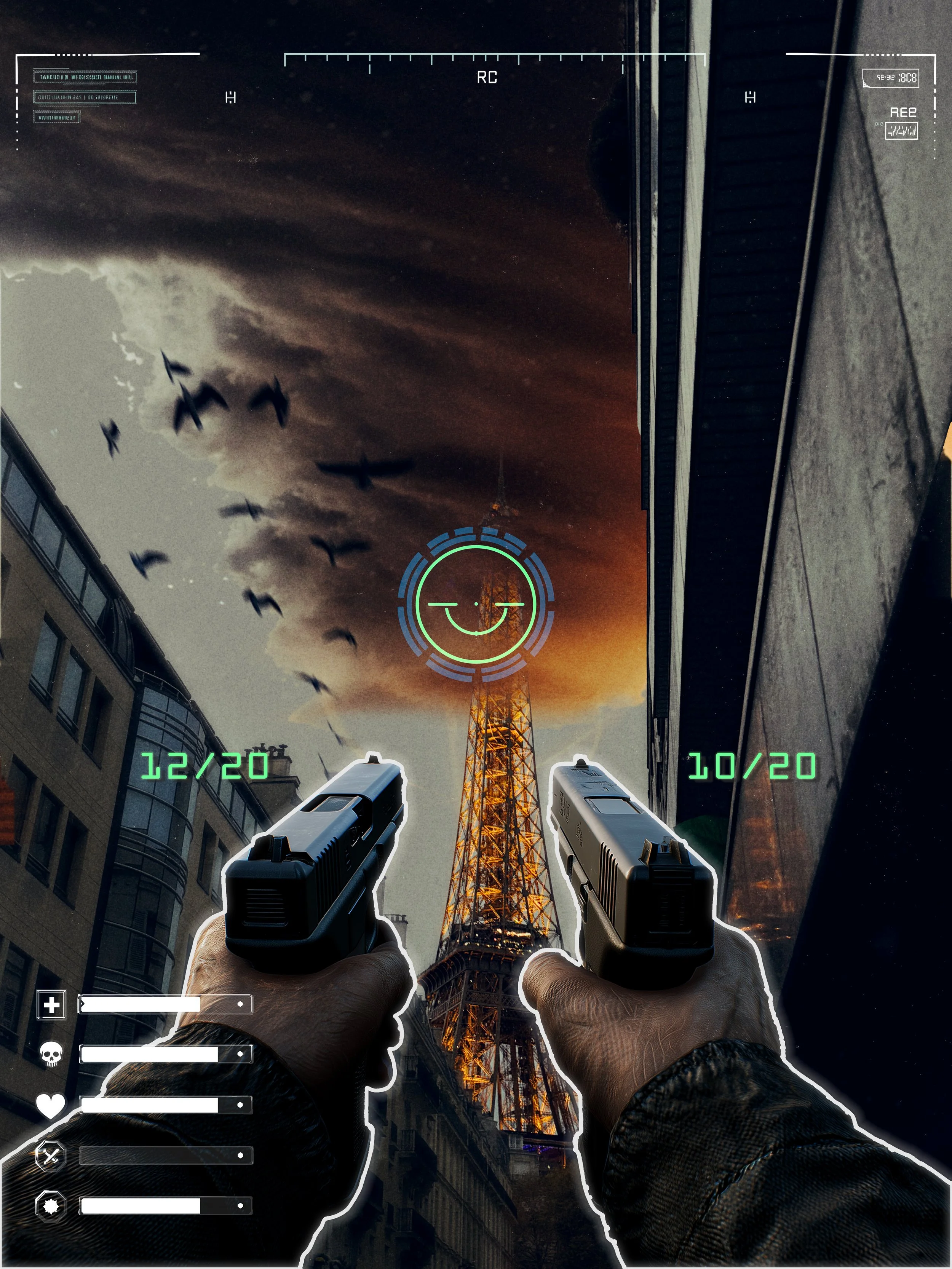 Exploración visual del lenguaje de los videojuegos, centrada en la composición, la narrativa espacial y la interacción. El estudio analiza cómo la forma, el color y la escala construyen mundos virtuales y guían la experiencia del usuario.