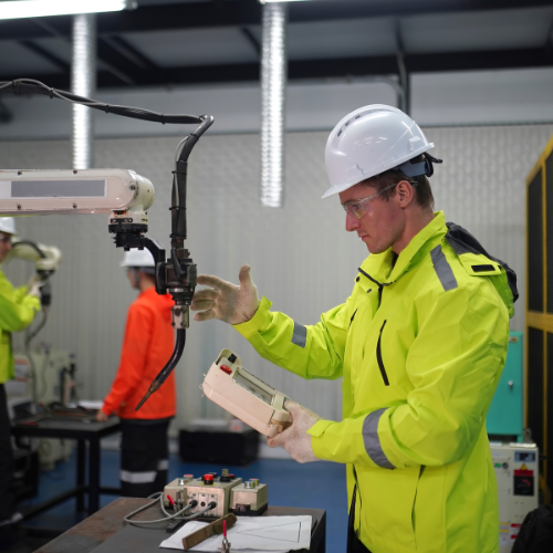 hard hat worker tests kit