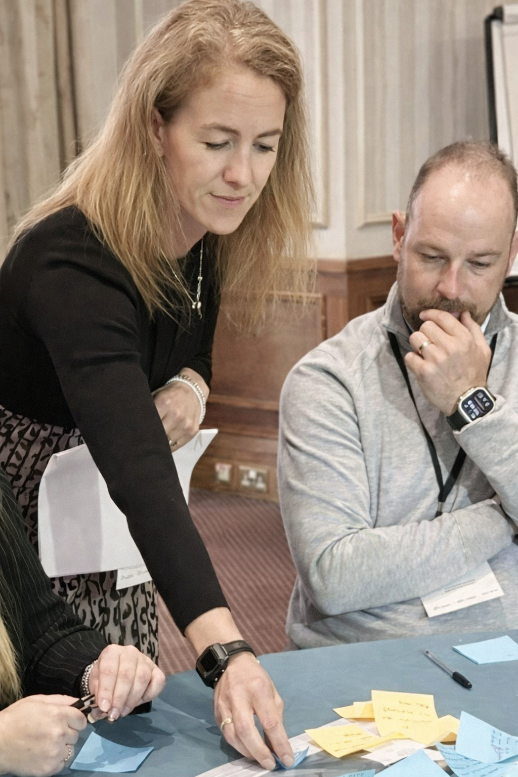 Woman teaches man about mental health foundations