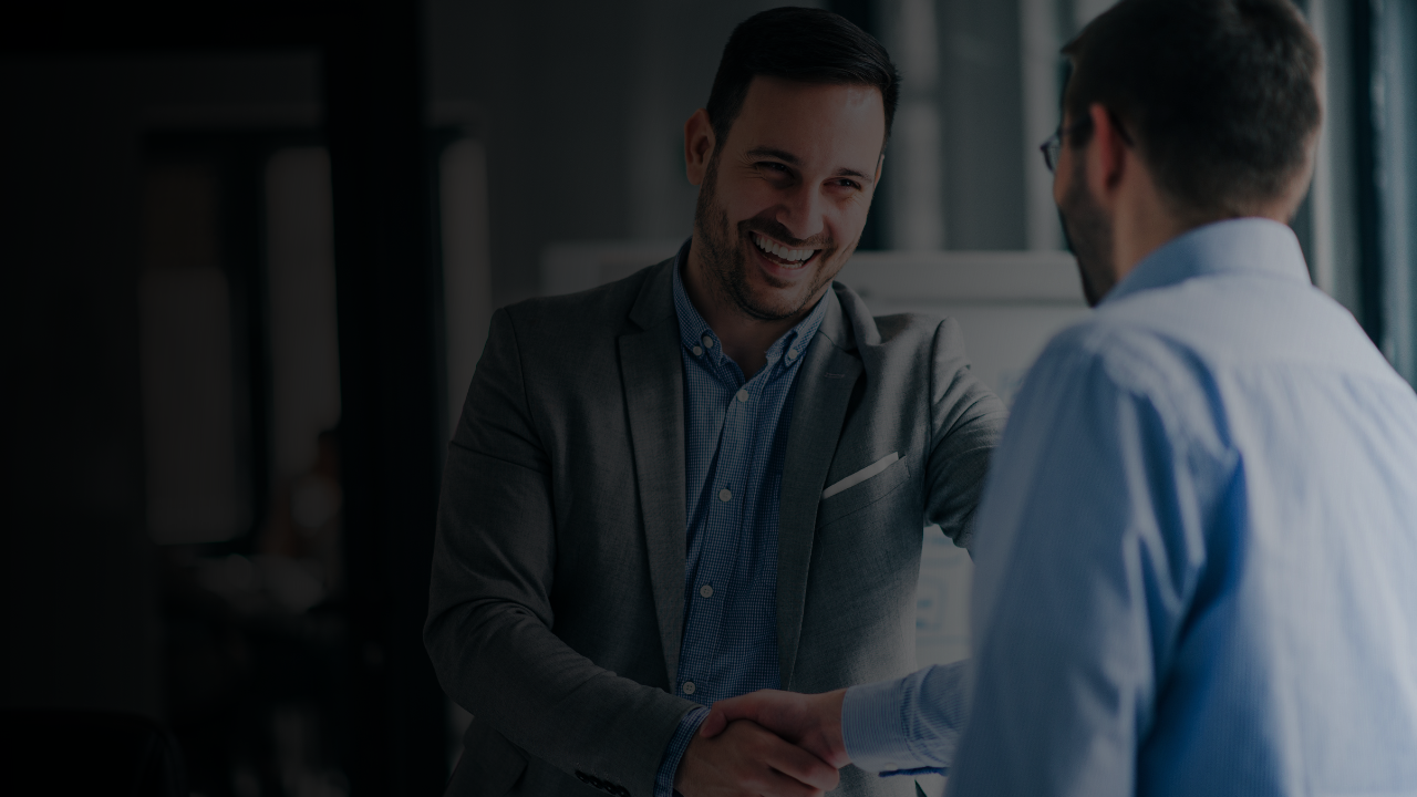 Colleagues have friendly chat