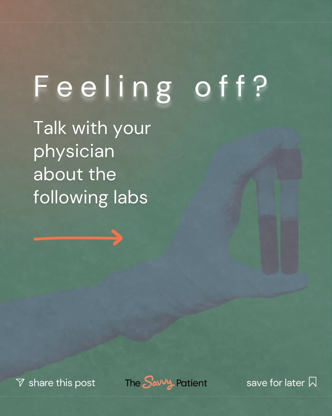 Feeling off but not sure why? It might be worth checking your hormones.

Above are some common labs to discuss with your clinician including thyroid panel, testosterone, and more. If you&rsquo;re still curious, send me a DM or check out my newsletter