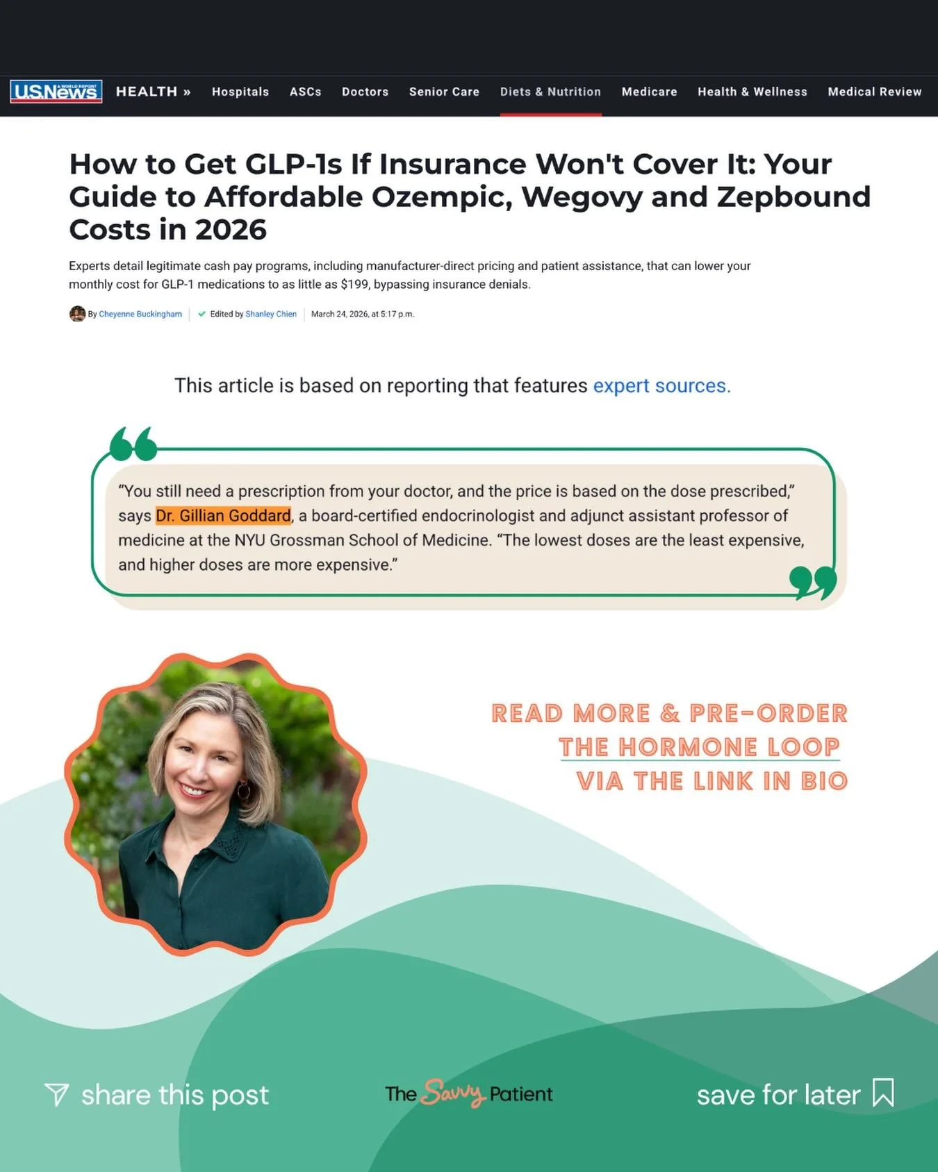 GLP-1 medications are becoming an increasingly common tool I use to support patients with weight and metabolic health, but cost remains a major barrier for many. 🩺 A recent article highlights just how expensive these medications can be without insur