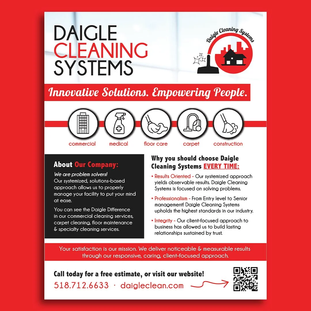 Daigle Cleaning Systems, Commercial Cleaning Flyer, 2025
