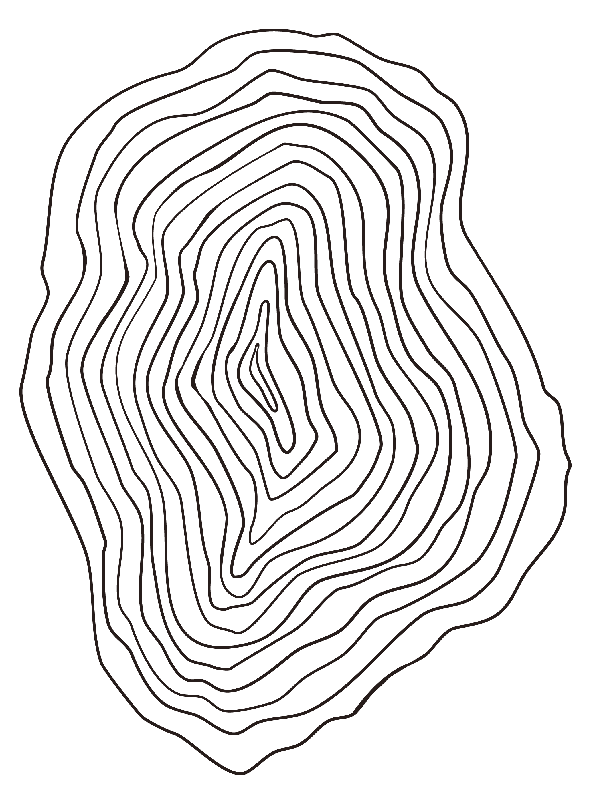 Black background with light gray contour lines forming an abstract topographical pattern.