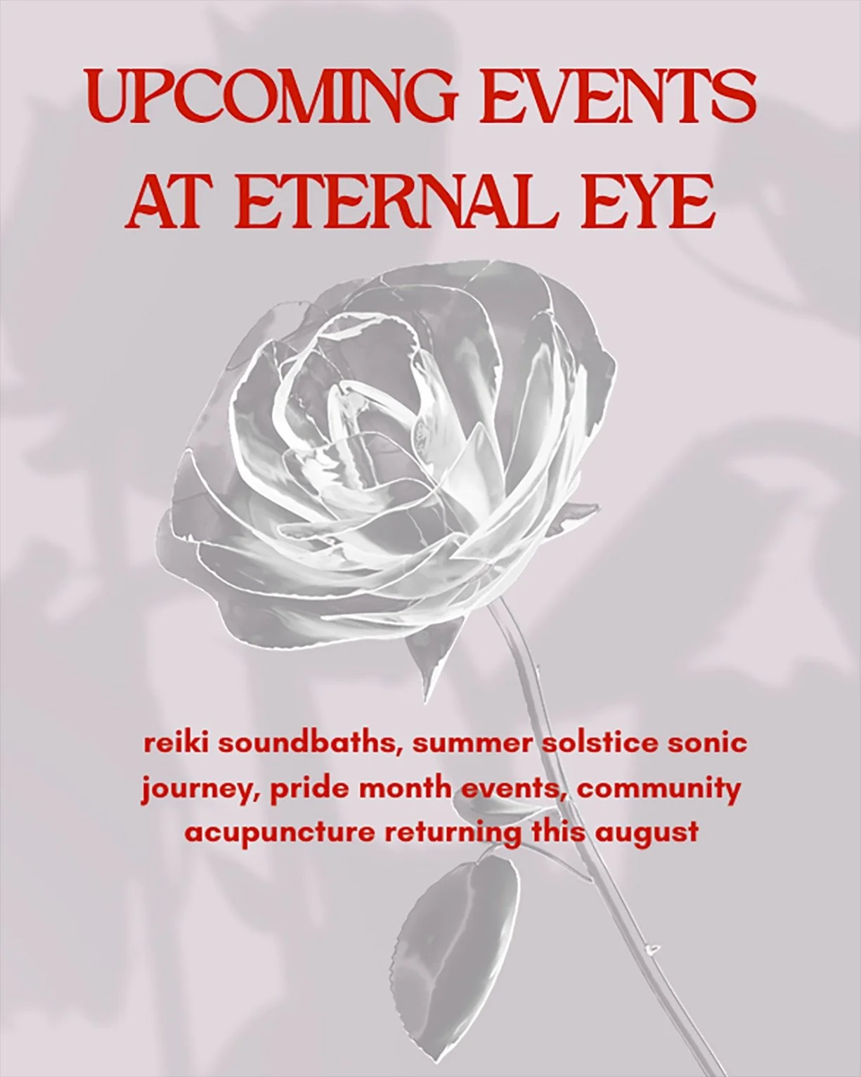 ☀️ ETERNAL EYE PRESENTS ☀️
Upcoming events for bold, badass, babes who are booked and busy this season and can&rsquo;t afford NOT to take your self-care downtime seriously:

֍ REIKI SOUNDBATH: BLOSSOM OF SPRING ֍
With reiki by @sundowntarot 
Sunday M