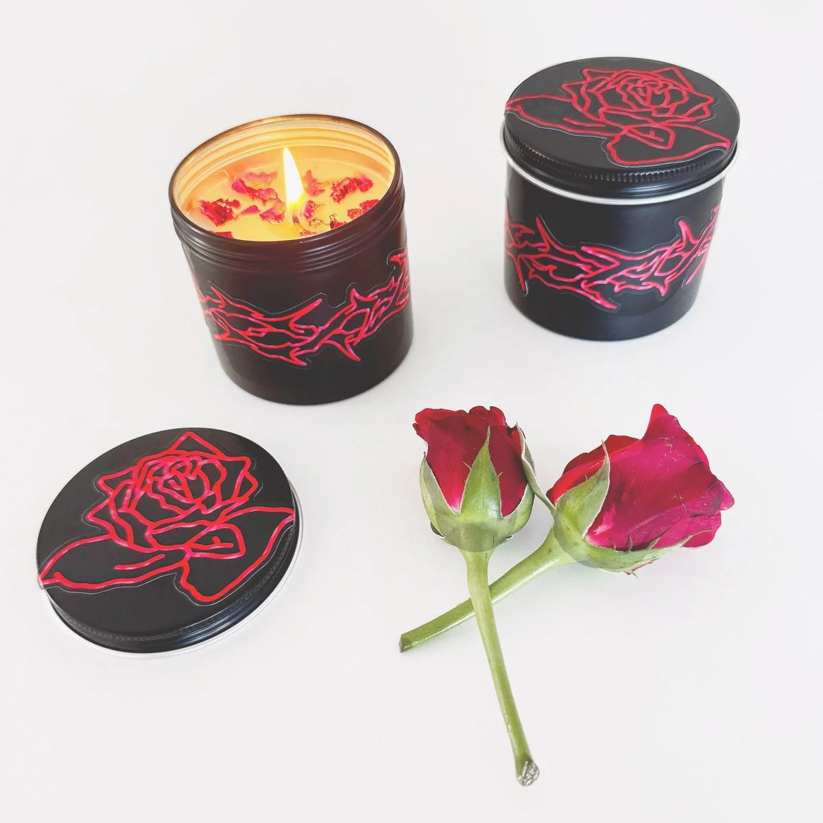 Chrome Rose Scented Candle