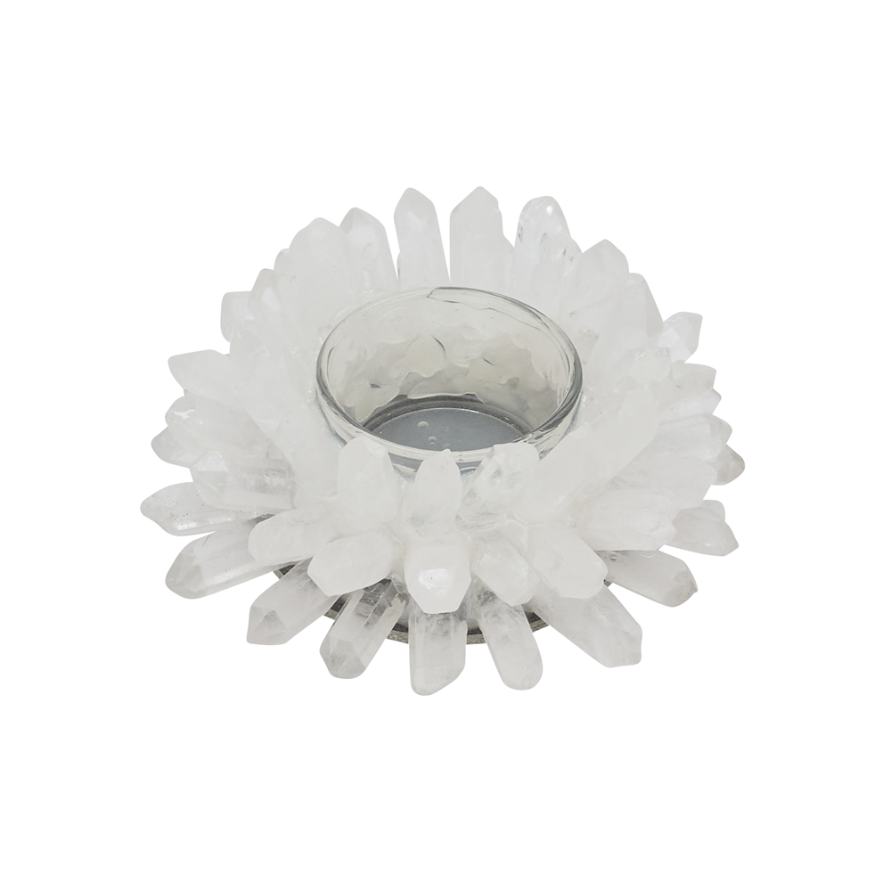 Rock Quartz Votive Holder
