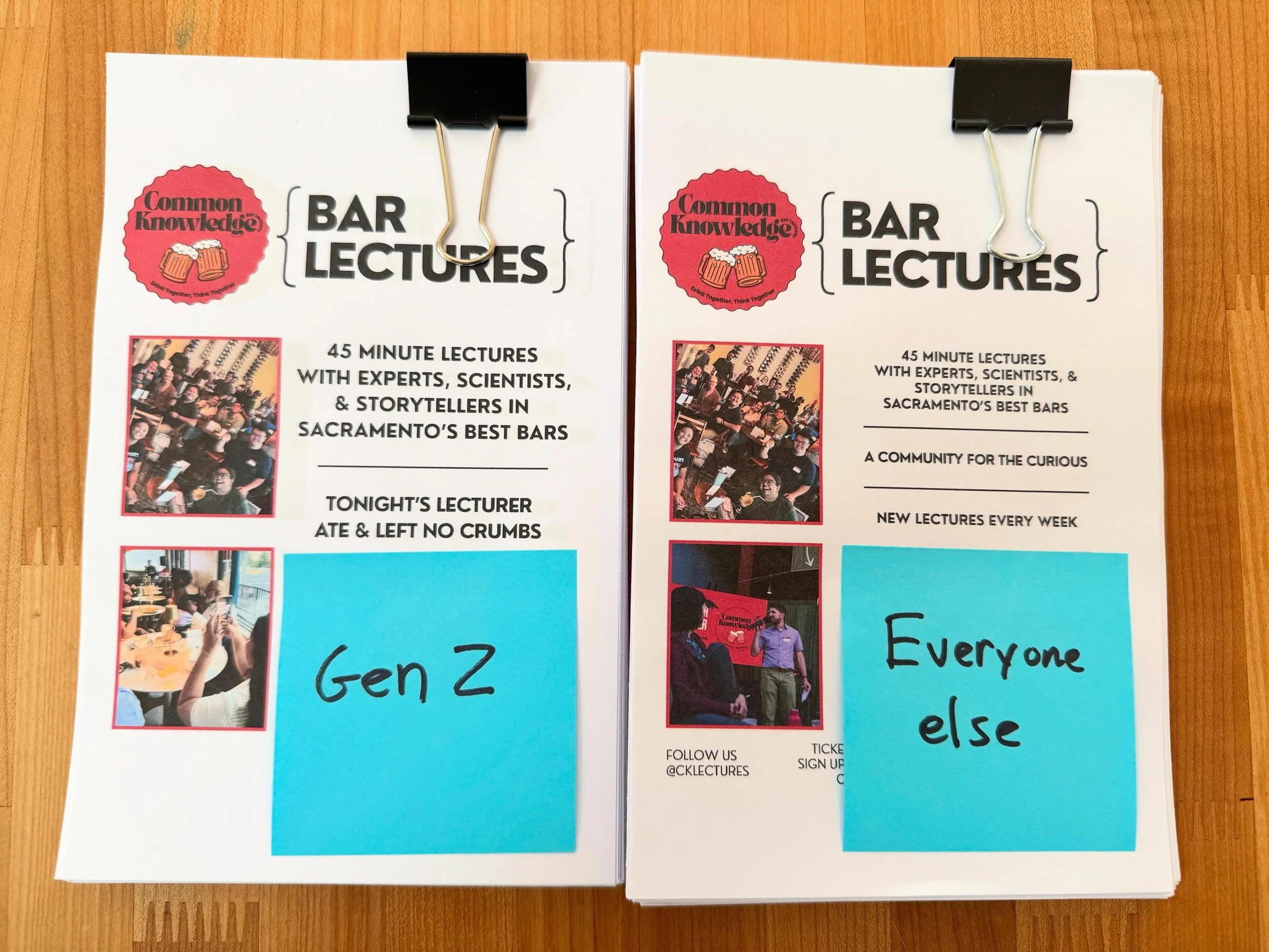 We made some fliers to hand out at tonight&rsquo;s lecture. What do you think? Did we nail it?