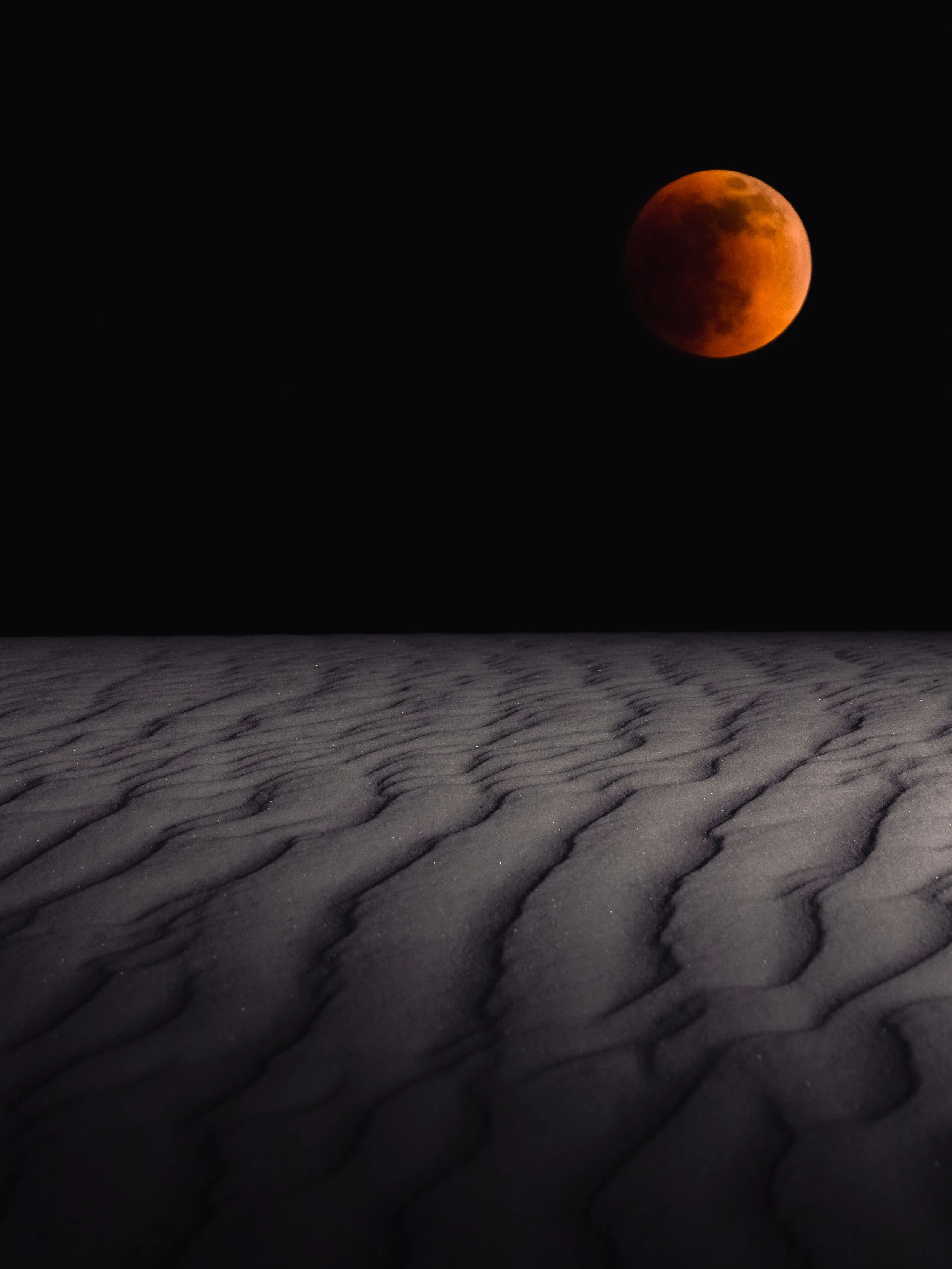Blood Moon Over White Sands