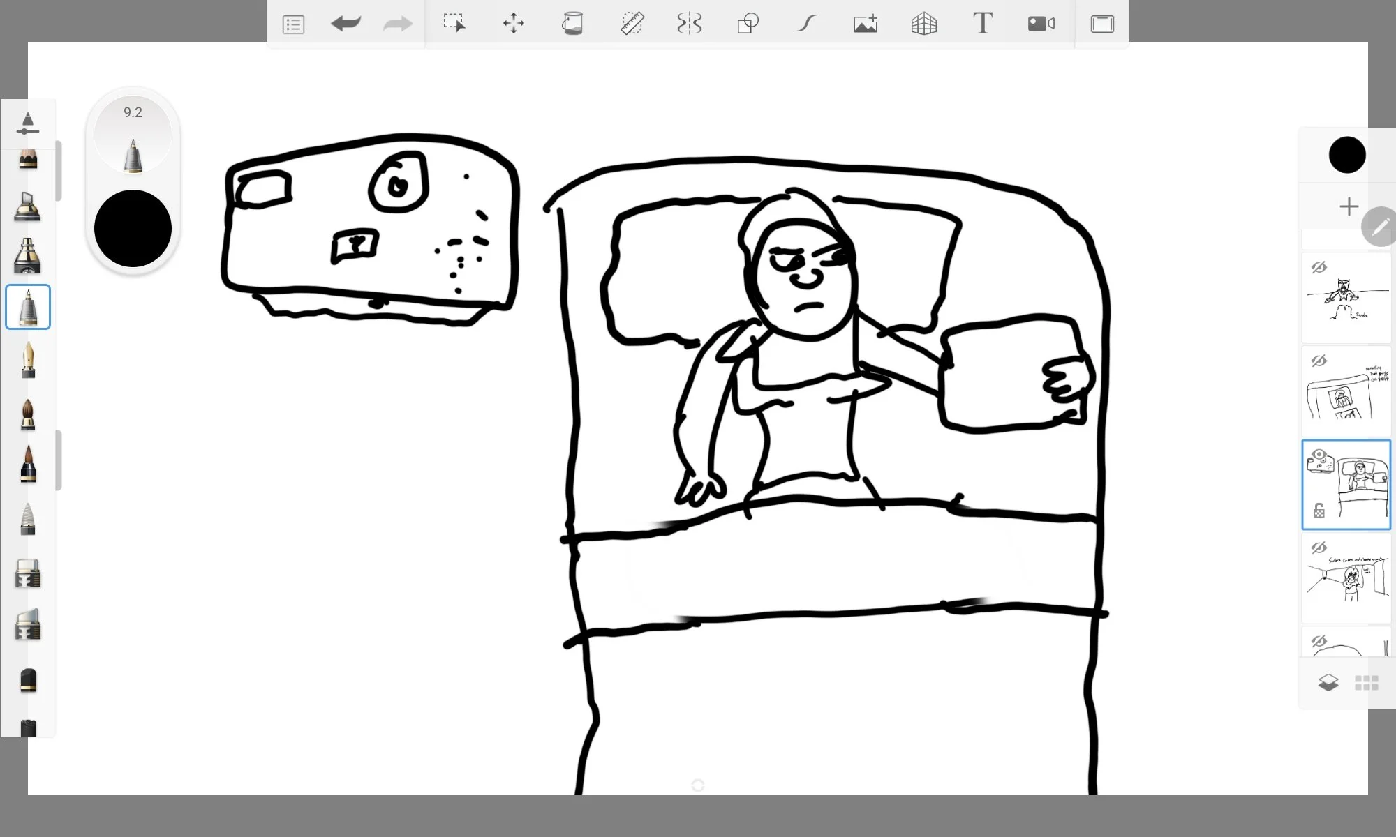 Storyboard by Seby X Martinez for the Beef Creek cartoon pilot.