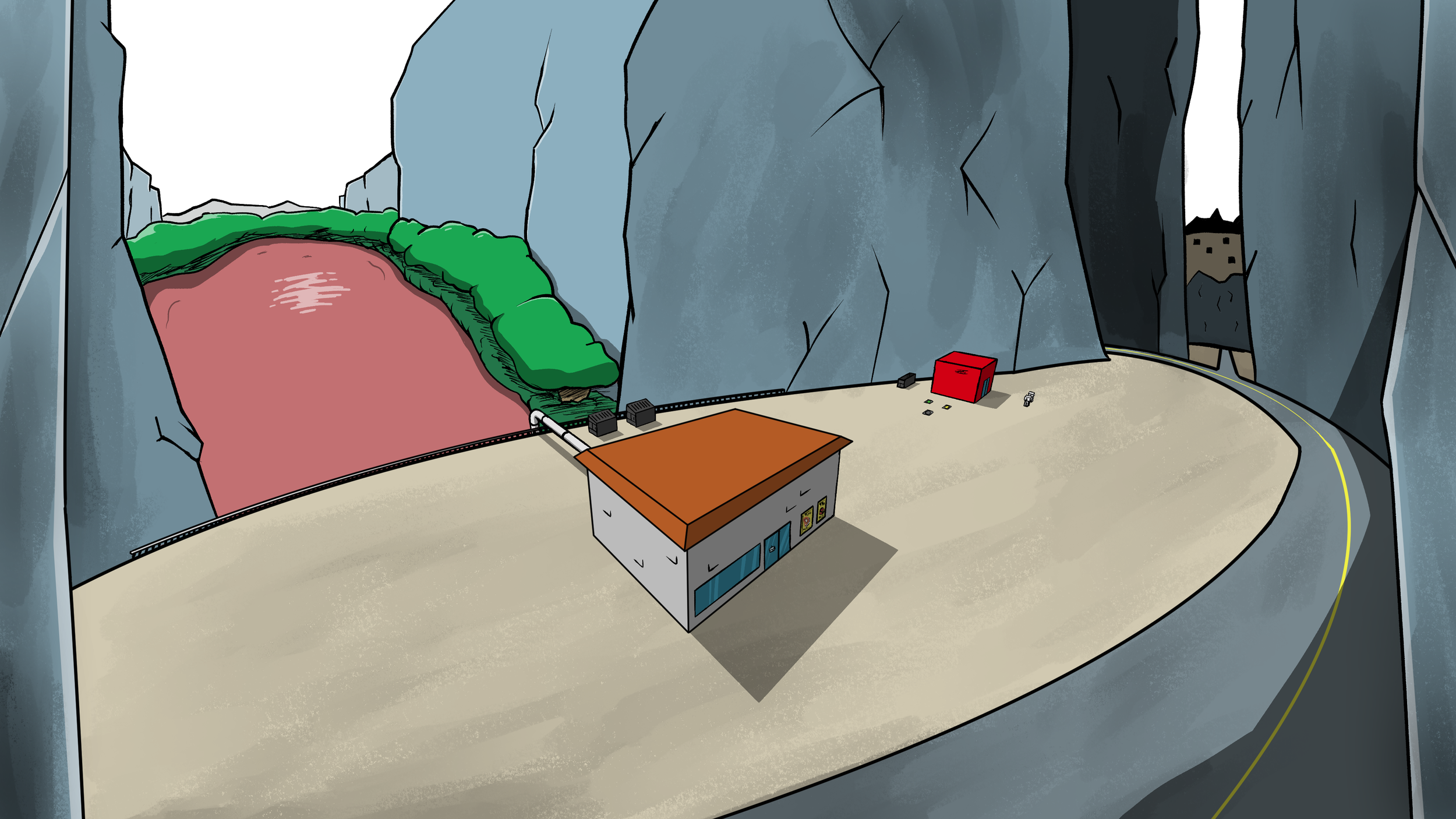 Beef Creek cartoon pilot concept art by Kurt Vinci.