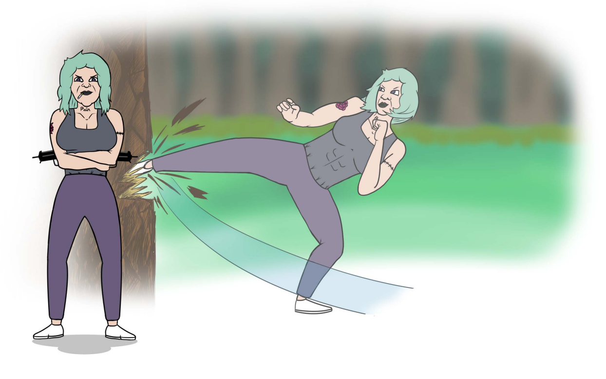 Beef Creek cartoon pilot concept art of Sandra, by Kurt Vinci.