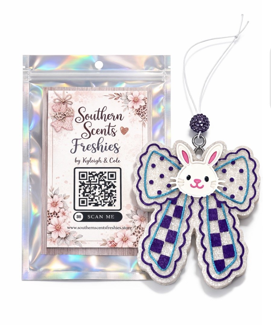 Bunny Bow Car Freshie