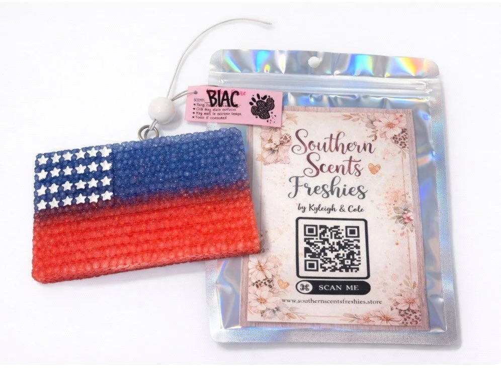 Patriotic Flag Car Freshie