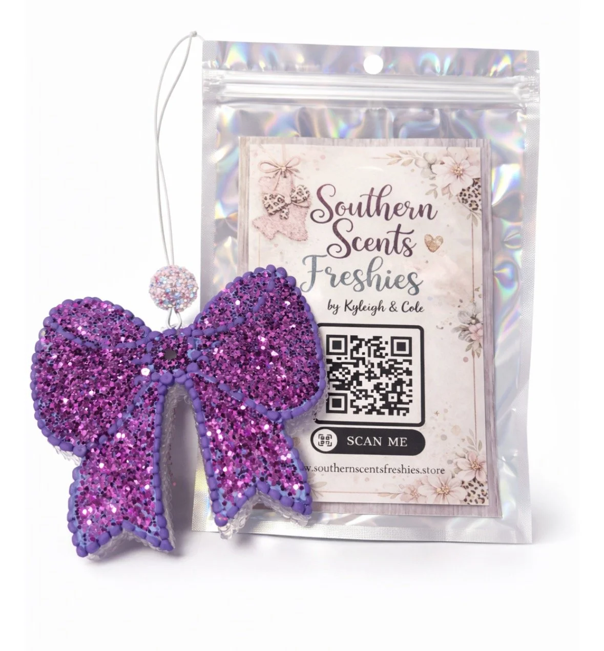 Glitter Bow Car Freshie