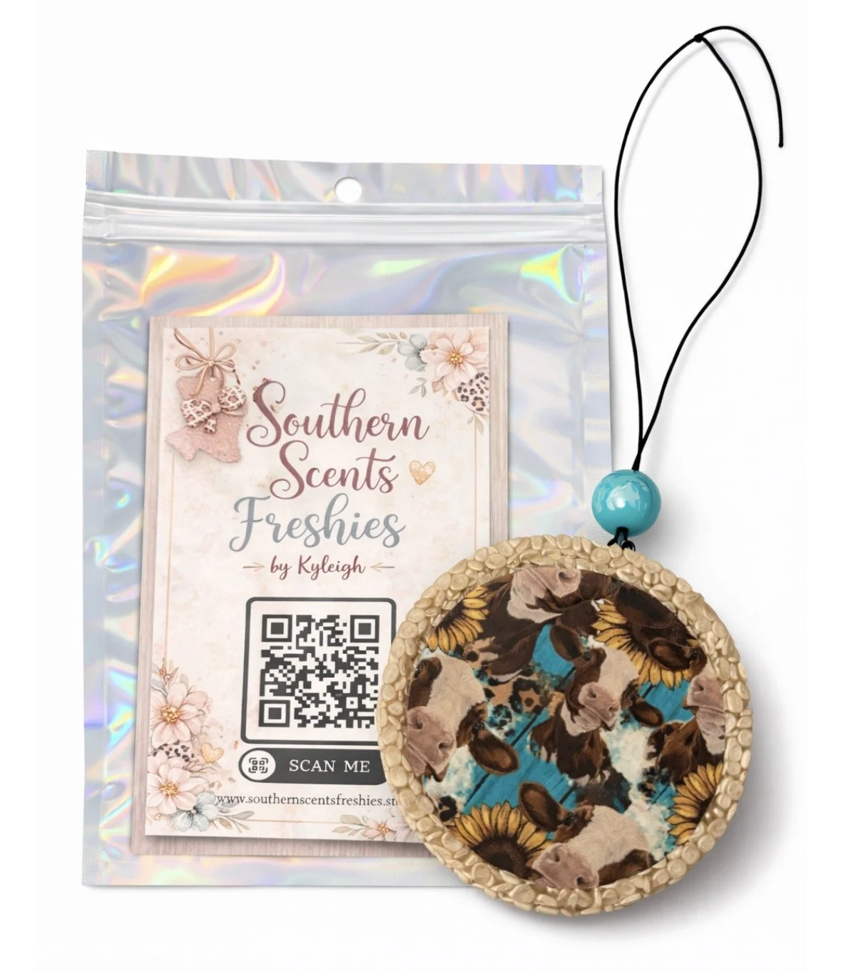 Southern Charm Freshie - Cow & Sunflower Edition