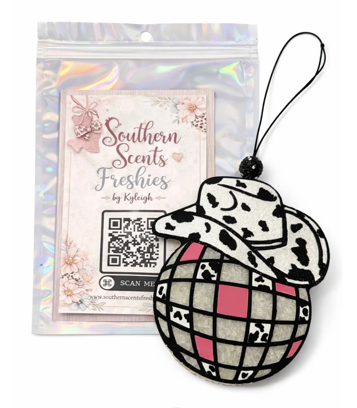 Cowboy Hat Disco Ball Car Freshie