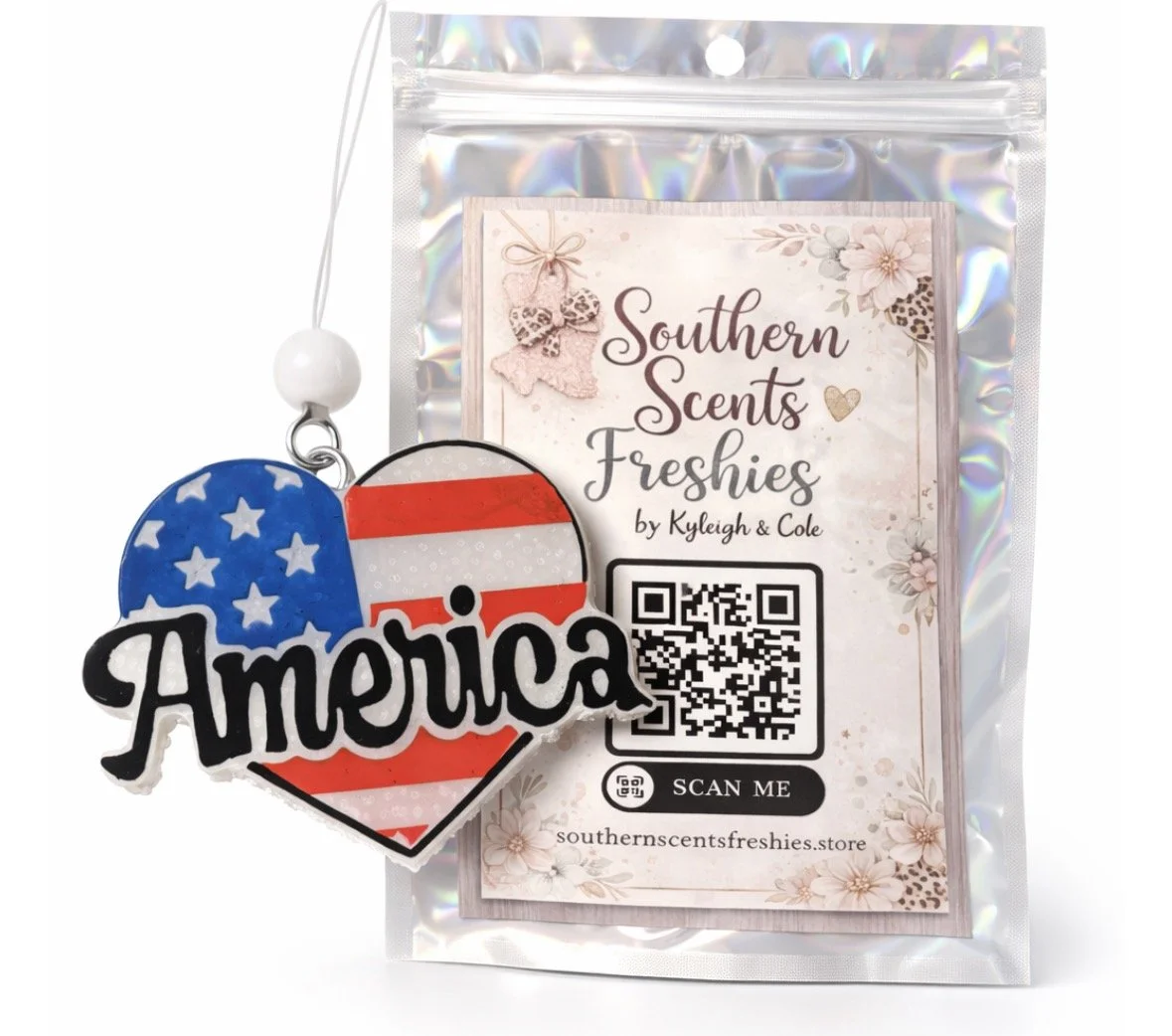 America Heart Car Freshie