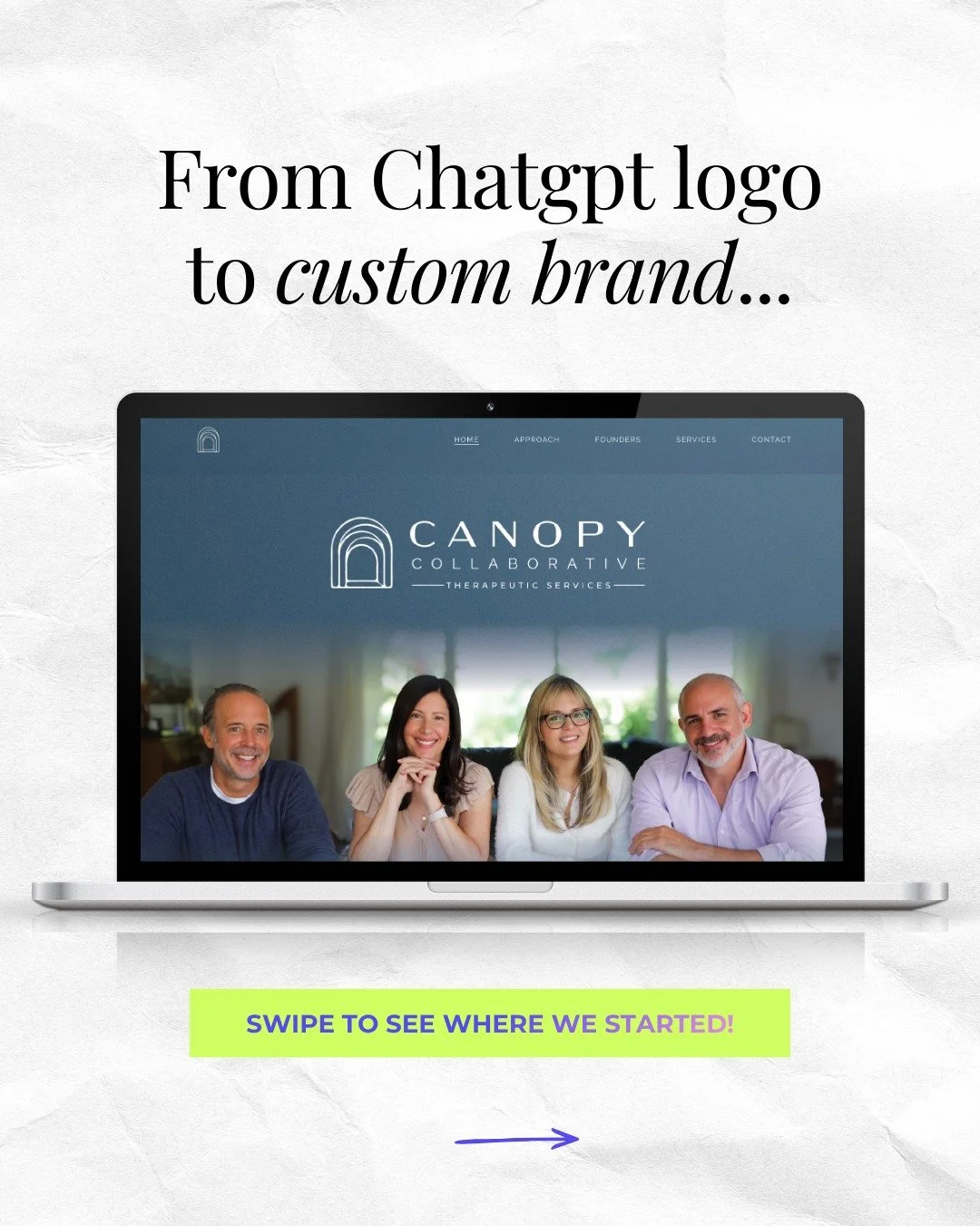 Canopy Collaborative came to us with a thoughtfully designed website and a placeholder logo, but their team could feel something was missing.

THE CLIENT VISION:
A brand that felt calming, warm, and protective. Something that reflected being held and