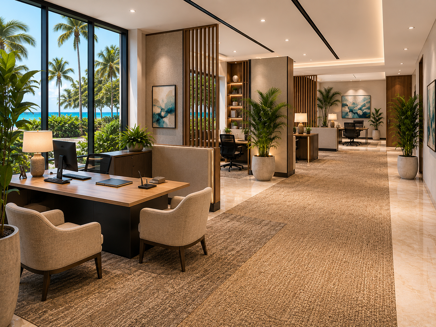 Commercial office cleaning services for professional workplaces in Nassau, Bahamas.