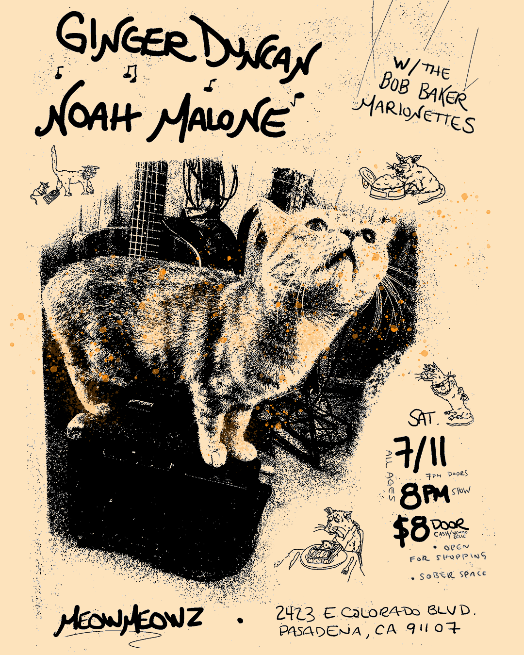 w/ Noah Malone + Bob Baker Marionettes - MeowMeowz 7/11